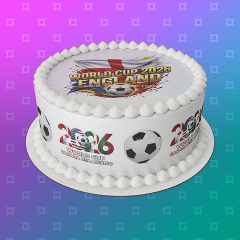 England Football 11 Edible Icing Cake Topper or Ribbon