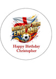 England Football 11 Edible Icing Cake Topper or Ribbon