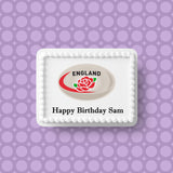 England Rugby 01 Edible Icing Cake Topper or Topper