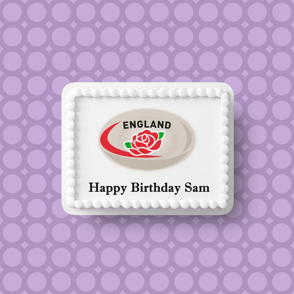 England Rugby 01 Edible Icing Cake Topper or Topper