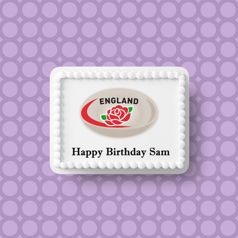 England Rugby 01 Edible Icing Cake Topper or Topper