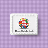 World Cup 2026 ENGLAND Football Edible Icing Cake Topper or Topper 01