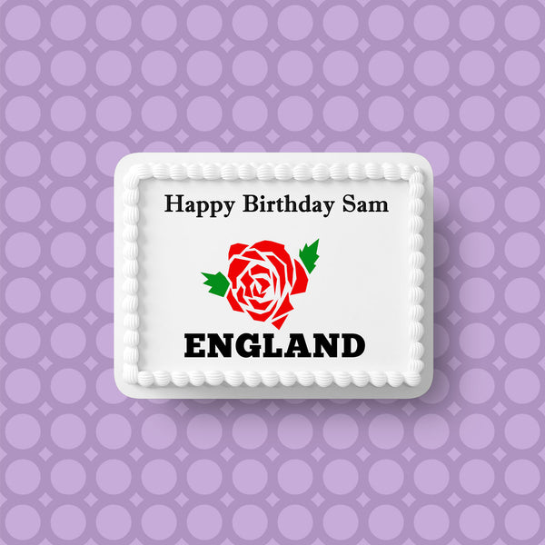 England Rugby 02 Edible Icing Cake Topper or Topper