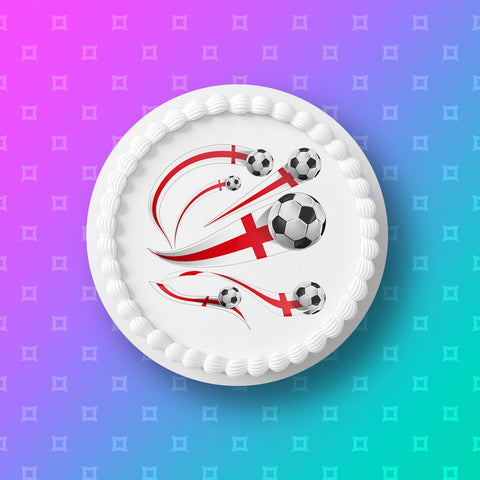 World Cup 2026 ENGLAND Football Edible Icing Cake Topper or Topper 03