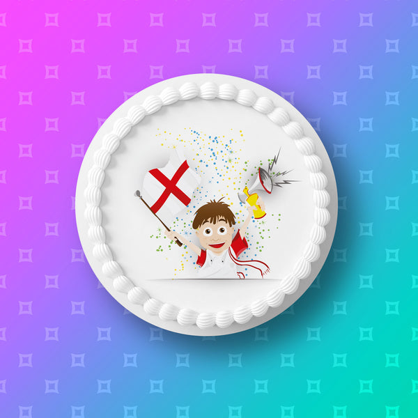 World Cup 2026 ENGLAND Football Edible Icing Cake Topper or Topper 04
