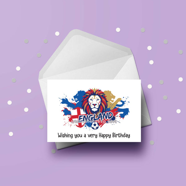 World Cup 2026 ENGLAND Football Birthday Card 06