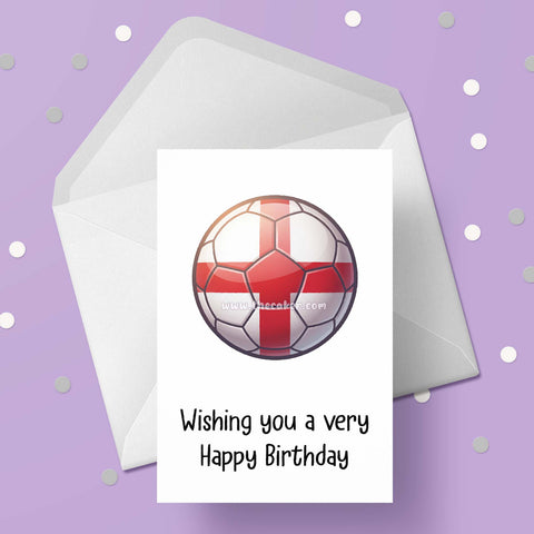 World Cup 2026 ENGLAND Football Birthday Card 08
