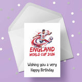 World Cup 2026 ENGLAND Football Birthday Card 09