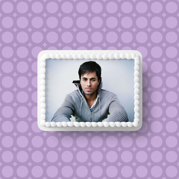 Enrique Iglesias Edible Icing Cake Topper or Ribbon