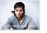 Enrique Iglesias Edible Icing Cake Topper or Ribbon