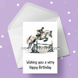 Equestrian 01 / Horse Dressage Birthday Card