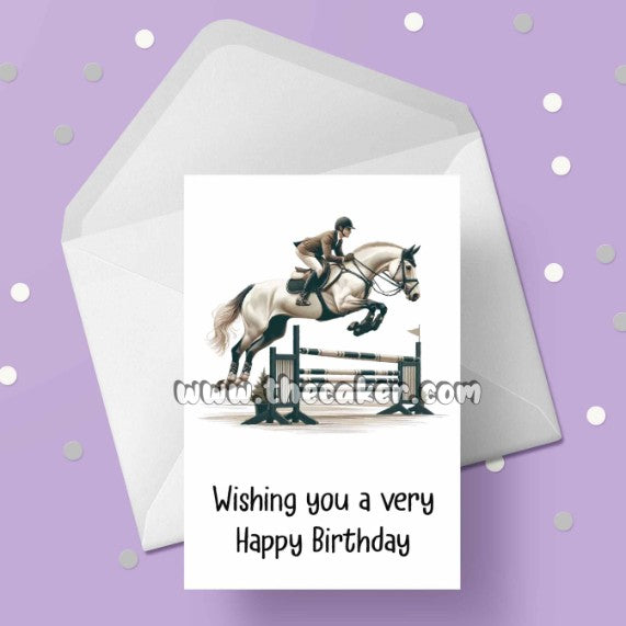 Equestrian 01 / Horse Dressage Birthday Card