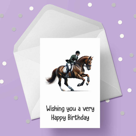 Equestrian 03 / Horse Dressage Birthday Card