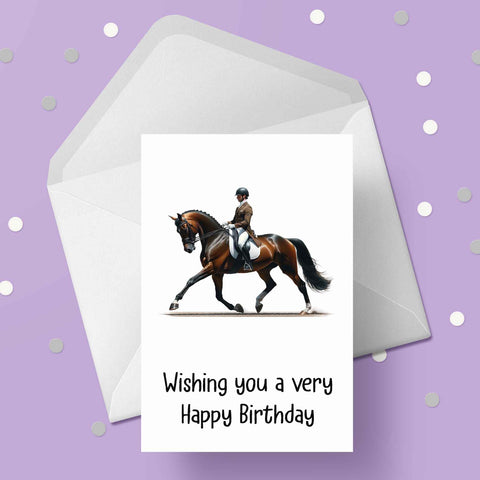 Equestrian 04 / Horse Dressage Birthday Card