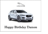 Jaguar F-PACE Edible Icing Cake Topper or Ribbon