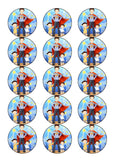 Father's Day Edible Icing Cake Topper 03 - Dad the Hero