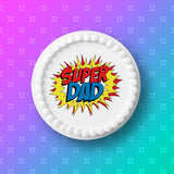 Father's Day Edible Icing Cake Topper 07 - Super Dad