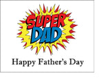 Father's Day Edible Icing Cake Topper 07 - Super Dad