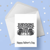 Father's Day Card 08 - Funny Surviving fatherhood ....