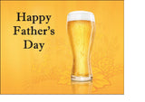 Father's Day Edible Icing Cake Topper 10 - Pink of Beer