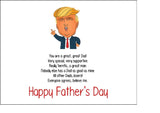 Father's Day Edible Icing Cake Topper 16 - Funny Donald Trump theme