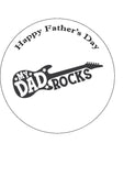 Father's Day Edible Icing Cake Topper 19 - Guitar Dad