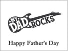 Father's Day Edible Icing Cake Topper 19 - Guitar Dad
