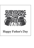 Father's Day Edible Icing Cake Topper 08 - Funny one beer at a time