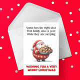 Christmas Card 48 - Funny Santa has the right idea.....