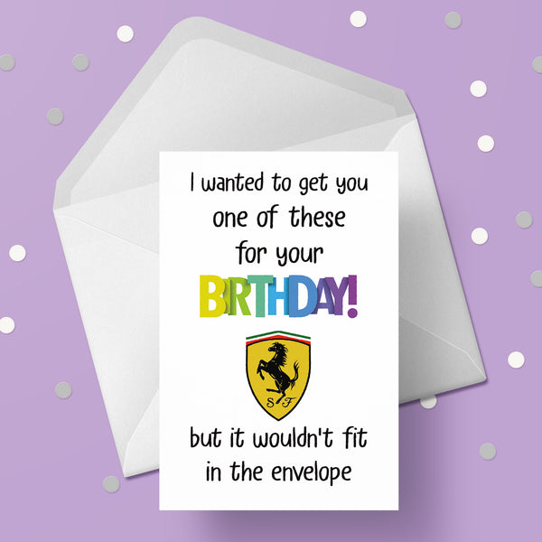 Funny Ferrari Birthday Card