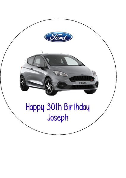 Ford Fiesta Edible Icing Cake Topper