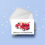 Fire Engine 02 Edible Icing Cake Topper