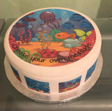 Fish / Sealife / Ocean 03 Edible Icing Cake Topper or Ribbon