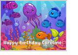 Fish / Sealife / Ocean 03 Edible Icing Cake Topper or Ribbon