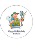 Fishing Edible Icing Cake Topper 02