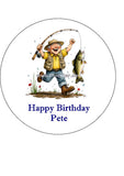 Fishing 06 Edible Icing Cake Topper or Ribbon