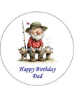 Fishing 09 Edible Icing Cake Topper or Ribbon