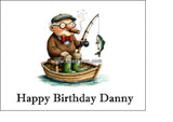 Fishing 10 Edible Icing Cake Topper or Ribbon