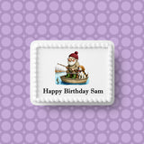 Fishing 11 Edible Icing Cake Topper or Ribbon