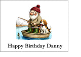 Fishing 11 Edible Icing Cake Topper or Ribbon