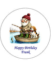 Fishing 11 Edible Icing Cake Topper or Ribbon