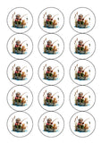 Fishing 12 Edible Icing Cake Topper or Ribbon
