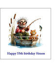 Fishing 12 Edible Icing Cake Topper or Ribbon