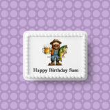Fishing 05 Edible Icing Cake Topper or Ribbon