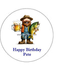 Fishing 05 Edible Icing Cake Topper or Ribbon