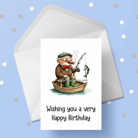 Fishing 10 Birthday Card