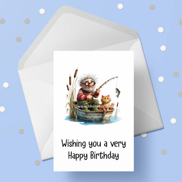 Fishing 12 Birthday Card