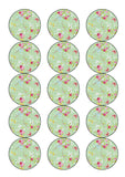 Edible Icing Cake Topper for ladies with pretty flowers 03