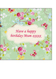 Edible Icing Cake Topper for ladies with pretty flowers 03