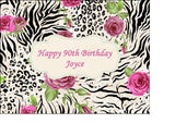 Flower Pattern Edible Icing Cake Topper 04